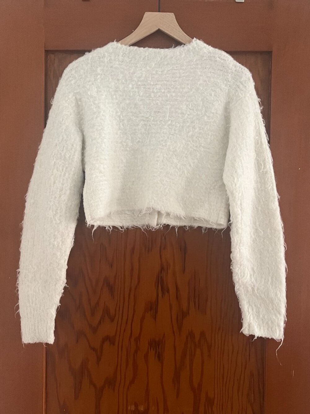Urban Outfitters Kimchi Blue Adaline Cropped Fuzzy Knit Cardigan - White - XS - Picture 4 of 6
